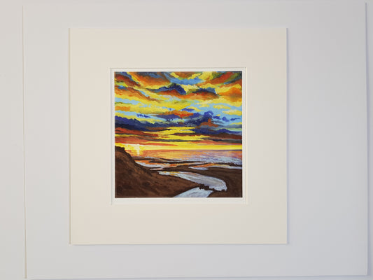 Balmedie Beach Burn Print