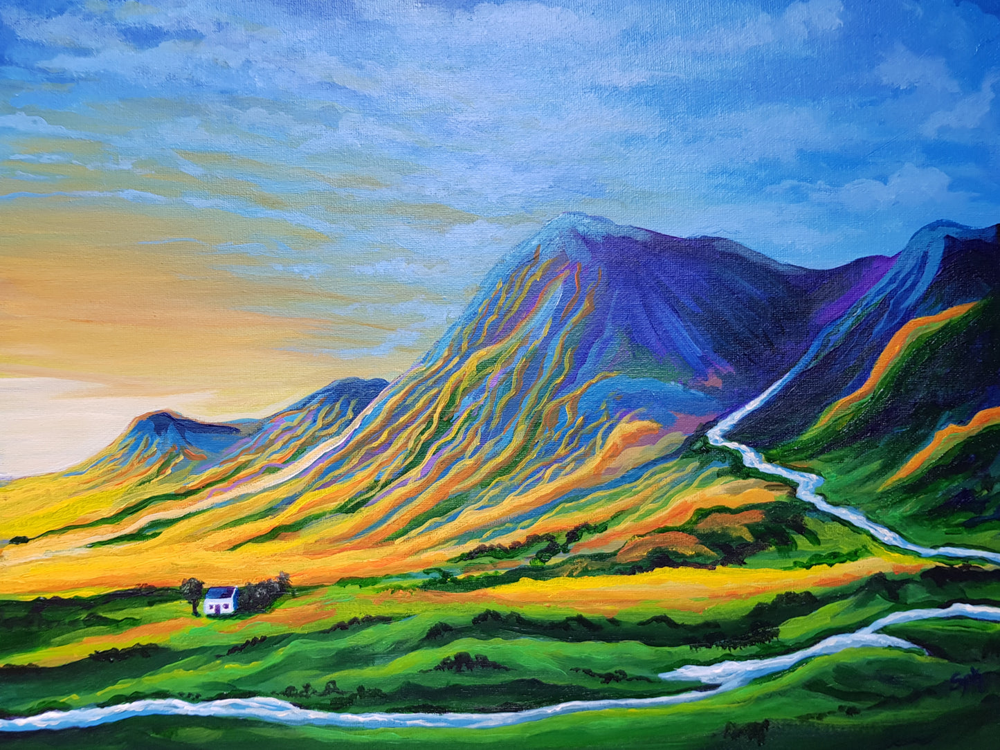 Sunrise On Glencoe Print