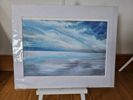 Balmedie Beach Blues Print