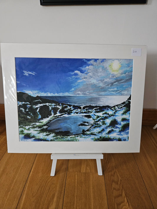 Balmedie Beach In The Snow Print