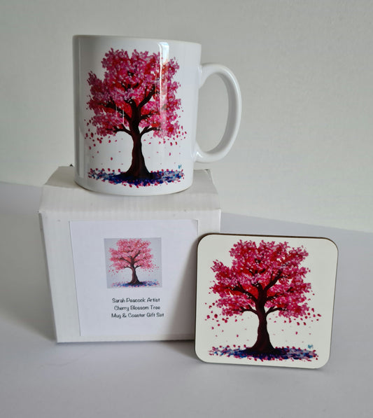 Cherry Blossom Mug & Coaster Set