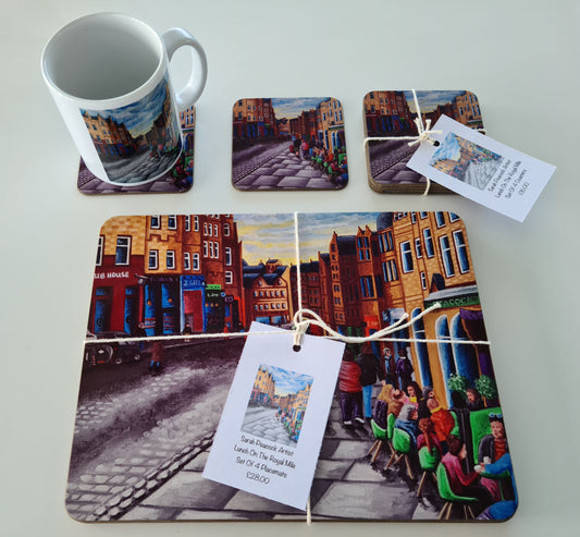 Lunch On The Royal Mile 4 Placemats & 4 Coaster Set